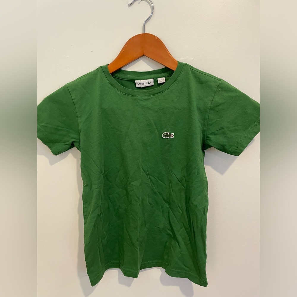 Boys size 6 Lacoste t shirt in green